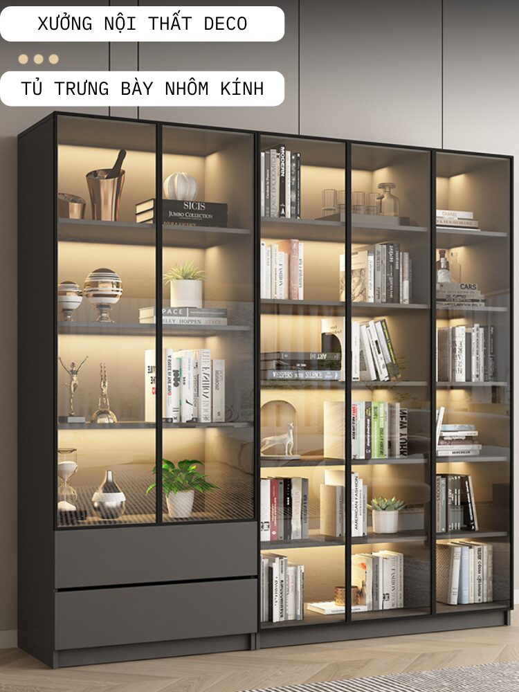 Tủ Trưng Bày Đẹp Giá Xưởng 4 Tủ sắt