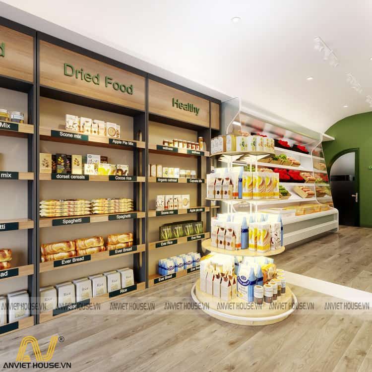 Thiết kế cửa hàng thực phẩm sạch Green World