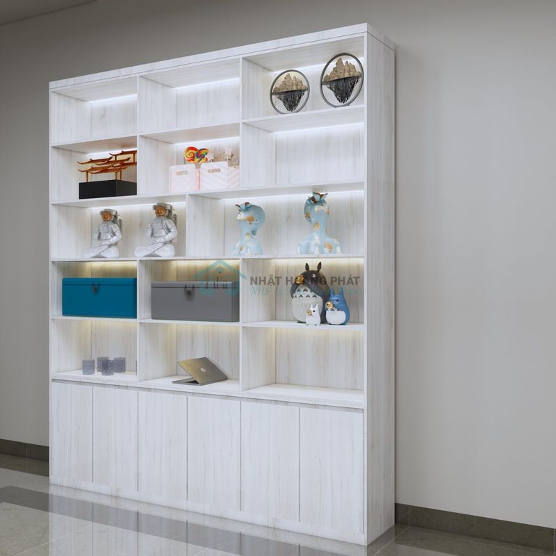Tủ Trưng Bày Gỗ Melamine Đẹp 4 Tủ trưng bày chuyên nghiệp