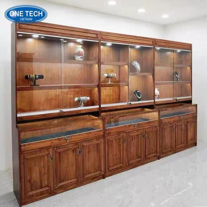 Tủ trưng bày trang sức kiểu đứng
