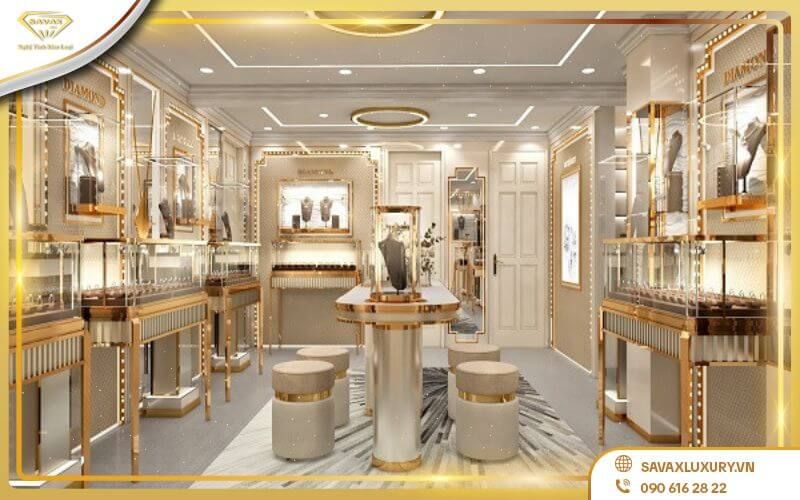Tủ Trưng Bày Phong Cách Luxury 3 Tủ kính cao cấp