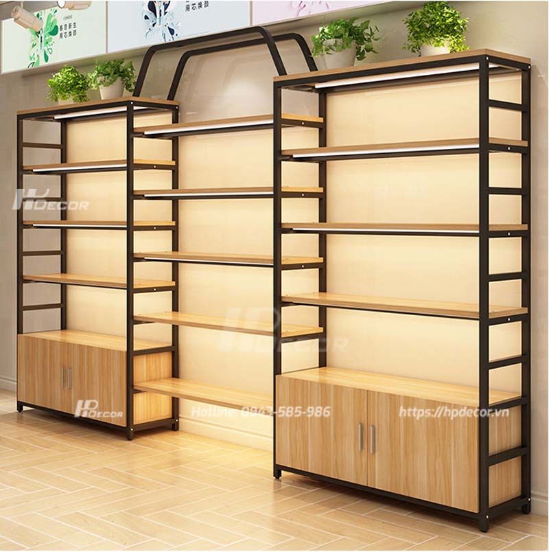 Tủ trưng bày sản phẩm bằng gỗ