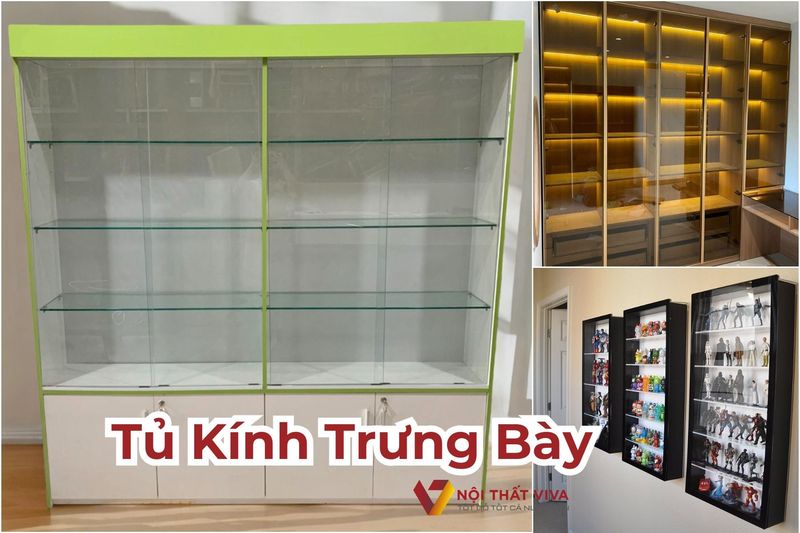 Tủ Trưng Bày Đẹp TPHCM 1 Tủ kính trưng bày