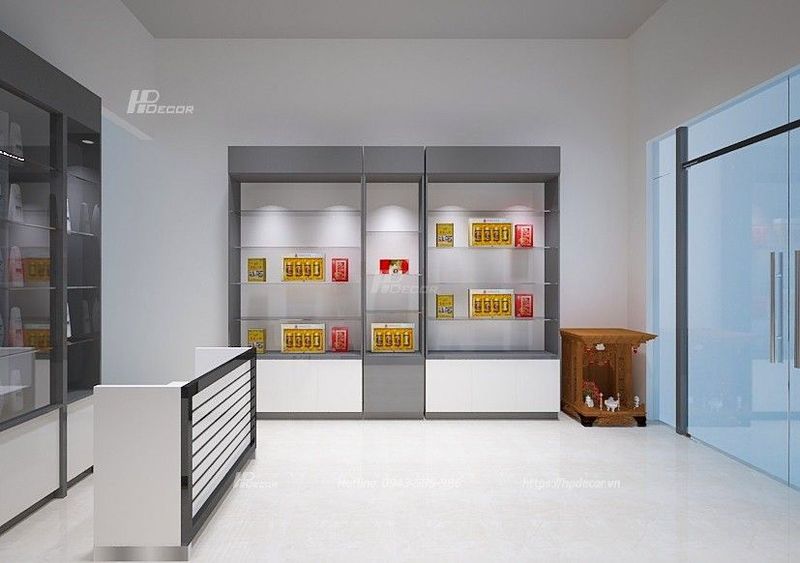 Tủ Trưng Bày Showroom 1 Hình ảnh tủ trưng bày kính trong suốt
